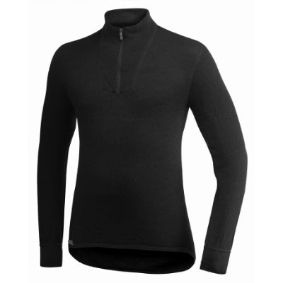 Woolpower Zip Turtleneck 200 Coal, Black
