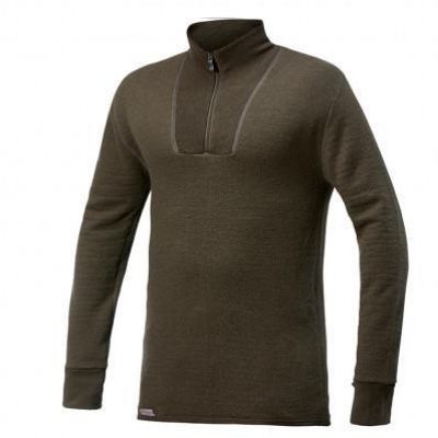 Woolpower Zip Turtleneck 200 Pine Green