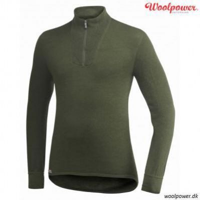 Woolpower Zip Turtleneck 400 Green