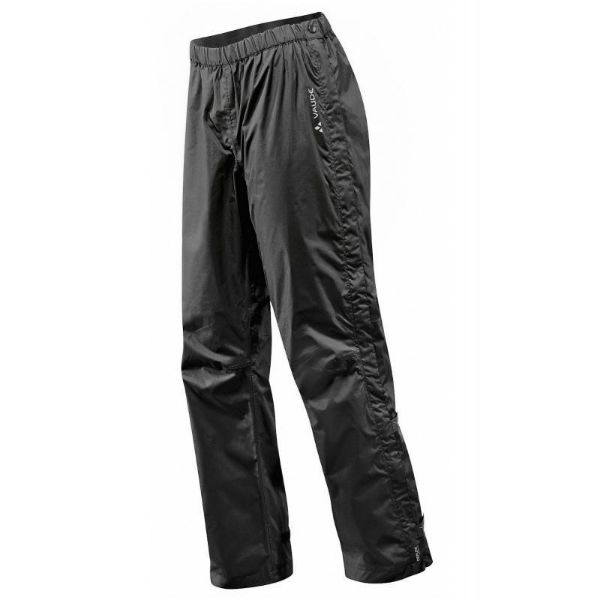 Vaude Womens fluid full zip pants regnbukser Black