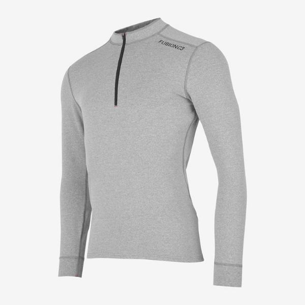 Fusion C3 Zip Neck Tränings Tröja Grey Melange