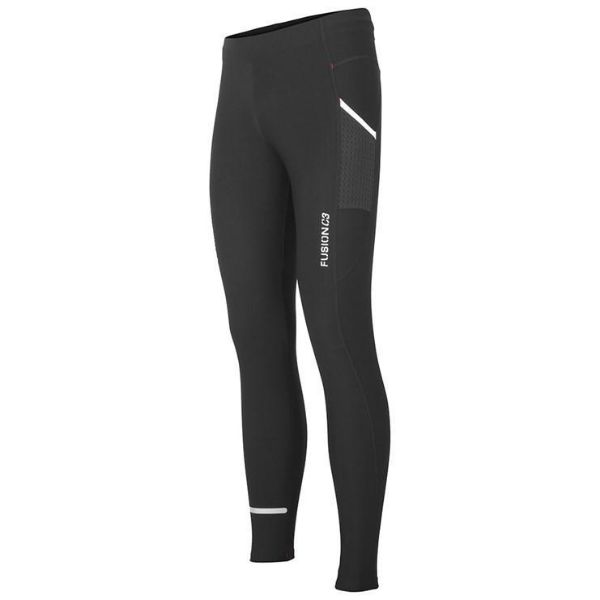 Sorte Fusion C3 X-Long Løbetights - Slidstærke tights med ekstra længde til løb og træning