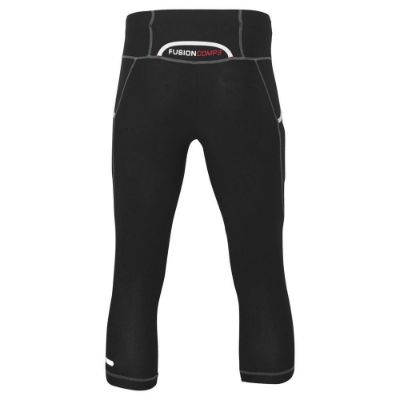 Sorte Fusion C3 3/4 Tights til løb og træning 