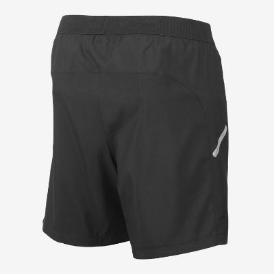 Fusion C3 Run Shorts Unisex - En elegant sort shorts ligger fladt med reflekslogo på højre lår. Velegnet til både mænd og kvinder til løb, styrketræning og fitness.