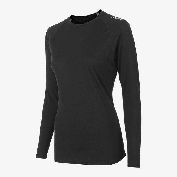 Fusion C3 Merino LS för kvinnor Black