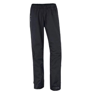 Vaude Kvinnors Fluid Helförslutningsregnbyxor Black