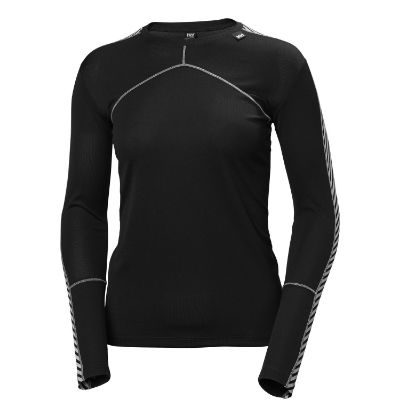 Helly Hansen Lifa Crew Skiundertröja Stripe W Black