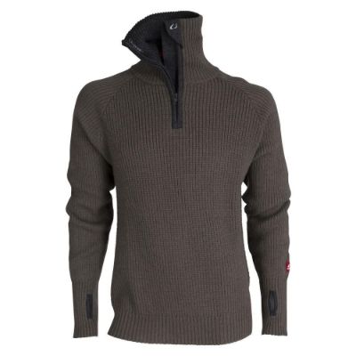 Ulvang Rav Sweater w_zip Tea Green/Charcoal Melange