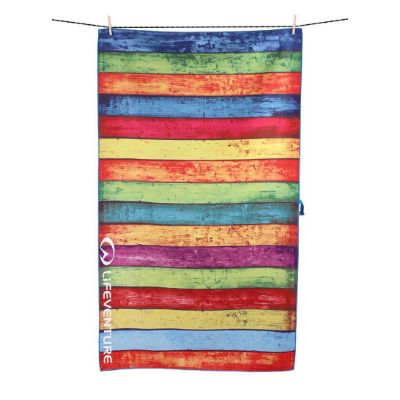 Lifeventure SoftFibre Trek Handduk Striped Plank