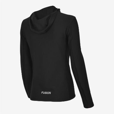 Stilfuld og funktionel Women's Recharge Hoodie med lynlås, opkradset fleece og unik isoleringsevne. Perfekt til aktive kvinder, der søger komfort og stil i farven Black