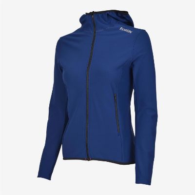 Stilfuld og funktionel Women's Recharge Hoodie med lynlås, opkradset fleece og unik isoleringsevne. Perfekt til aktive kvinder, der søger komfort og stil i farven Night Blue