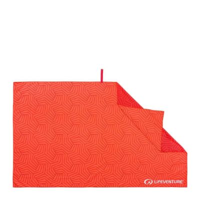 Lifeventure Återvunnen SoftFiber Trek Handduk Geometric Coral