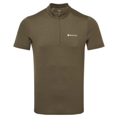 Montane Dart Zip T-Shirt Kelp Green