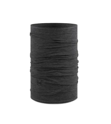 Buff Lättviktig Merinoull Halsvärmare Solid Grey