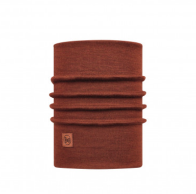 Buff Tung halsvärmare i tung märinoull Solid Sienna