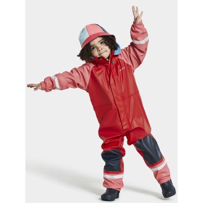 Didriksons Colorado Kids' Galon® Coverall i peach rose