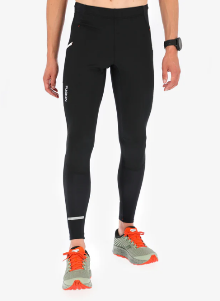 Fusion S3 Long Tights Unisex - Sorte long tights, perfekte til vinterløb og udendørs træning.