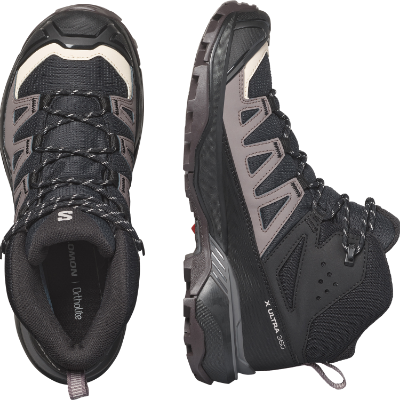 Salomon X Ultra 360 Mid GTW W i farven Black / Plum Kitten / Shale