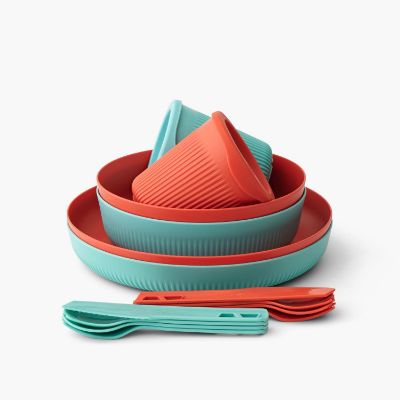 Sea to Summit Passage Dinnerware Set - [2P] [14 Piece] - Blue + Orange 