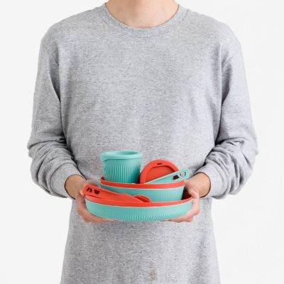 Sea to Summit Passage Dinnerware Set - [2P] [14 Piece] - Blue + Orange 