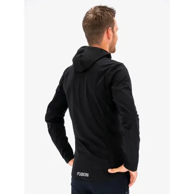 Fusion Sort Softshell Mænds Jakke - Holdbar, vind- og vandafvisende jakke til udendørs eventyr.