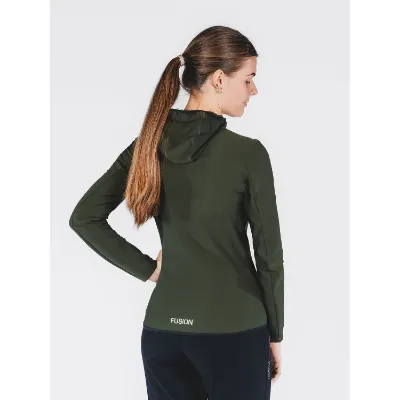 Stilfuld og funktionel Women's Recharge Hoodie med lynlås, opkradset fleece og unik isoleringsevne. Perfekt til aktive kvinder, der søger komfort og stil i farven  Forest Green