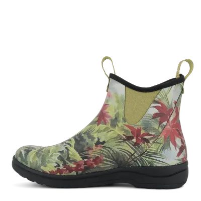 Green Comfort Rain Rubberboot Women i farven Hibiscus