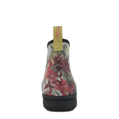 Green Comfort Rain Rubberboot Women i farven Hibiscus