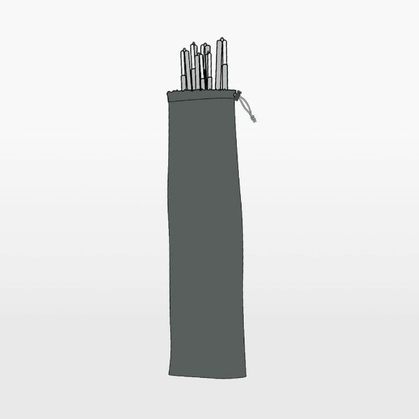 Pole Set Gimle 4+ -  Green/ Steel