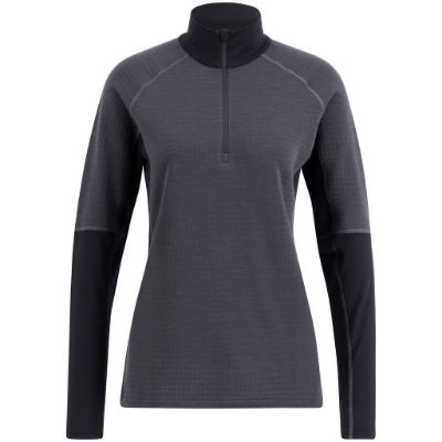 Lundhags Prime merino half zip w - Charcoal/Black