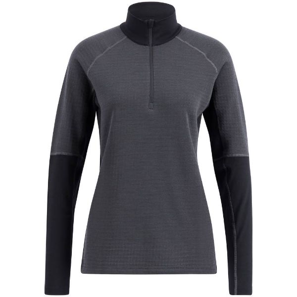 Lundhags Prime merino half zip w - Charcoal/Black
