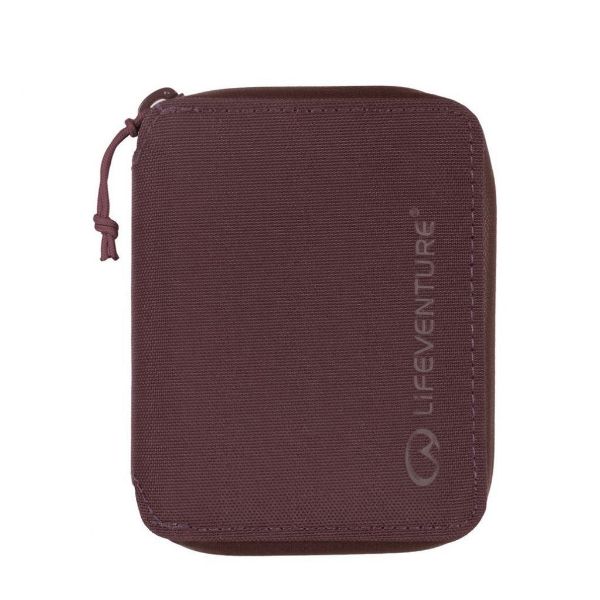 Lifeventure Rfid bi fold wallet, recycled, plum