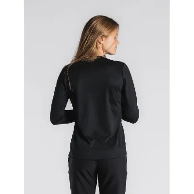Sort Fusion Women's Technical Merino 150 LS er den perfekte blanding af funktionalitet og komfort. Den innovative to-sidet metervare kombinerer merinoulds naturlige egenskaber med polyesters slidstærke kvaliteter for en alsidig trøje, ideel til hverdagsbrug og træning.	