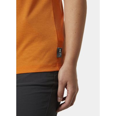 Helly Hansen Women's Skog Recycled Graphic T-Shirt i orange med orange print på fronten