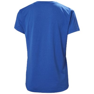 Helly Hansen Women's Skog Recycled Graphic T-Shirt i blå med beige print på fronten