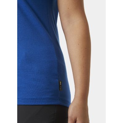 Helly Hansen Women's Skog Recycled Graphic T-Shirt i blå med beige print på fronten