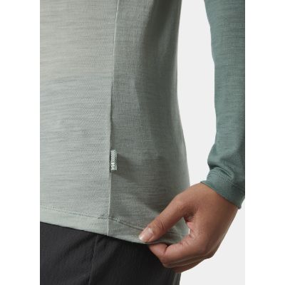 Helly Hansen Women’s HH® Durawool Crew Langærmet base layer top fremstillet med ZQ-certificeret Merino uld og Cordura® der sikrer fugtabsorberende og temperaturregulerende egenskaber i grøn
