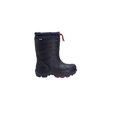 Viking Extreme Kids Thermo Boots i blå – lette, vandtætte og isolerede børnestøvler med uldfor og snelås, designet til vinterbrug ned til -20 °C.