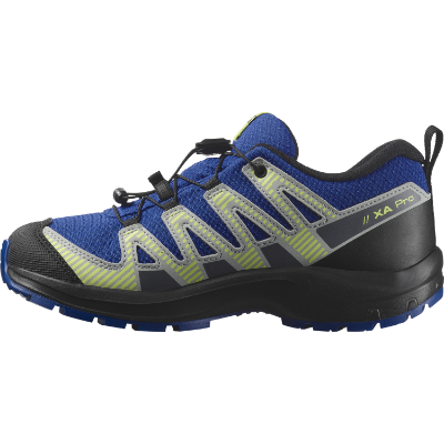 Salomon XA Pro V8 WP J i farven Nautical Blue / Black / Sharp Green