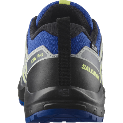 Salomon XA Pro V8 WP J i farven Nautical Blue / Black / Sharp Green